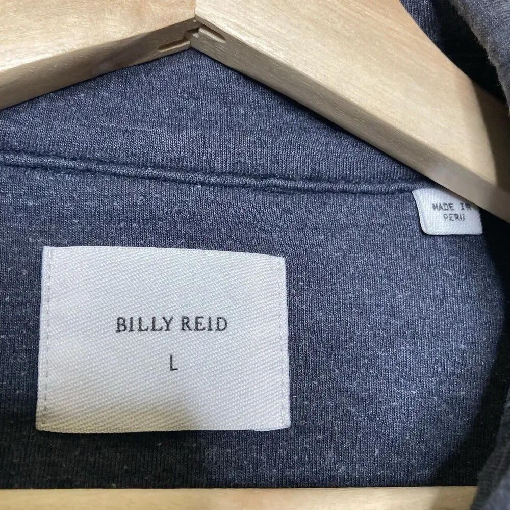 Billy Reid Men's Large Darryl Button-Up Shirt Jacket Gray Shacket Pockets